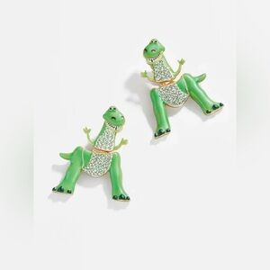 🟠Brand New Pixar x BaubleBar Toy Story Rex Dinosaur  Green Earrings